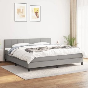 Boxspring posteľ s matracom bledosivá 180x200 cm látka 3140073