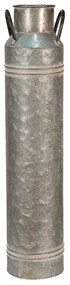 Šedá antik dekoratívna plechová kanvica na mlieko - 14*13*61 cm