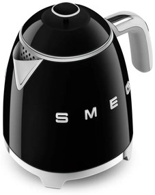Čierna rýchlovarná kanvica z nehrdzavejúcej ocele 800 ml Retro Style – SMEG