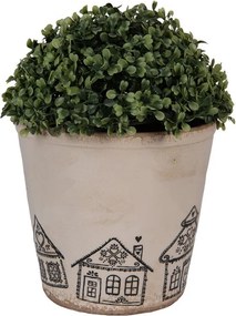 Kvetináč s perníkovými chalúpkami Gingerbread Bliss XL - Ø 21*20 cm