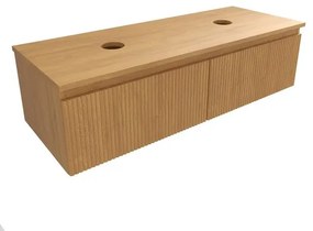 Kúpeľňová skrinka s krycou doskou SAT Evolution 118x30x44, 5 cm dub medový mat SATEVO120DMD, 1 ks