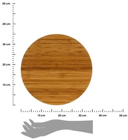 Drevený otočný servírovací podnos Wood, (fi) 35 cm