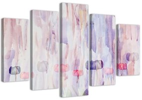 Gario Obraz na plátne Lilac abstrakcia - 5 dielny Rozmery: 100 x 70 cm