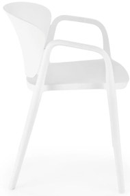 Biela plastová stolička K491
