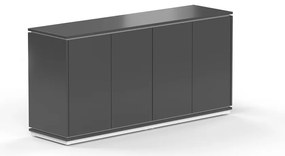 Nízka skriňa Creator 162,8 x 44,5 x 80,3 cm, biela / antracit