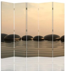 Gario Paraván Sivá kompozícia zenových kameňov Rozmery: 180 x 170 cm, Prevedenie: Klasický paraván