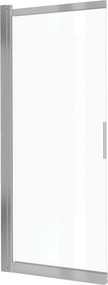 Deante Prizma, posuvná, skladacia vaňová zástena 100x140 cm, 5mm číre sklo, brúsená oceľ, DEA-KTJ_F73R