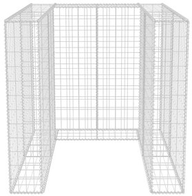 Gabiónová ohrada na odpadkový kôš, oceľ 110x100x120 cm