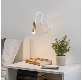 Brilagi - LED Stmievateľná flexibilná nástenná lampa MAYA 1xG9/4W/230V biela/zlatá BRI098