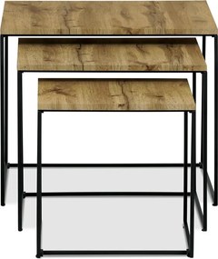 Autronic BONTEC Konferenčný stolík 60x60x51cm, mdf, divoký dub, AF-3008 OAK Farba: Prírodné