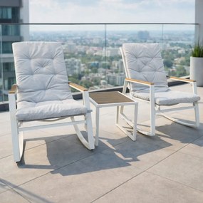 Záhradný nábytok – set 2 hojdacích kresiel a stolíka