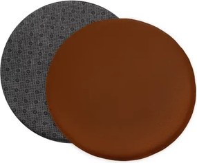 Podsedák na stoličky hnedý 38 cm, imitácia kože%