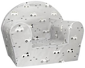 Detské kresielko MINI - Autíčka - šedé