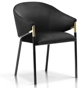 JEDÁLENSKÁ STOLIČKA CLAUDE ČIERNA + ZLATÁ