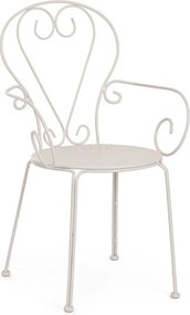 Béžová kovová záhradná stolička Etienne – Bizzotto