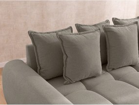 Taupe rohová pohovka (ľavý roh/s leňoškou) Albane – Ropez