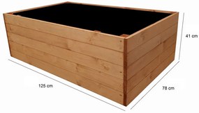 Drevený vyvýšený záhon COMFORT, smrek, 125 x 78 x 41 cm TP94403