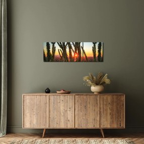 Obraz - Rastliny (s hodinami) (90x30 cm)
