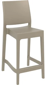 MAYA BAR 65 záhradná barová stolička taupe