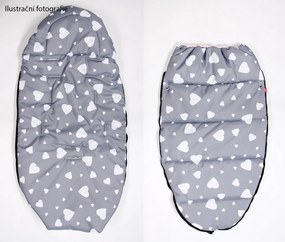 Fusak do kočíka TheBaby - HVIEZDIČKY - biely/mätový