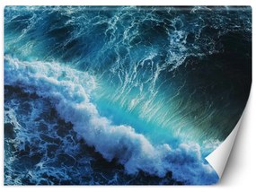 Fototapeta, Modré vlny - 100x70 cm