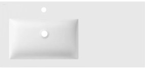 Mexen Otis, umývadlo na zapustenie 101 x 46,5 cm, ľavé, biela matná, 25181001L