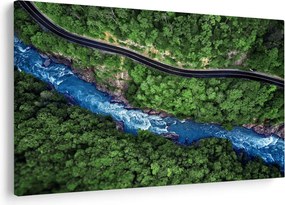 Obraz - Rieka medzi horami, Kaukaz, Rusko (90x60 cm)