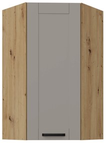 Horná rohová kuchynská skrinka Lucid 60x60 GN-108 1F (45° (korpus: dub artisan + front: mdf claygrey). Vlastná spoľahlivá doprava až k Vám domov. 1134701