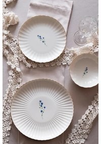 27-dielna jedálenská súprava, biela/zlatá, porcelán