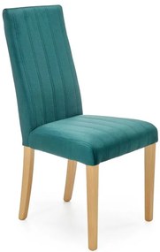 Jedálenská stolička DIEGO 3 dub medový, tmavo zelená