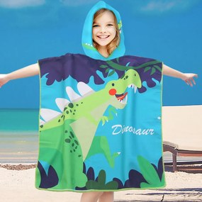 Detské pončo DINOSAUR farebné Rozmer: 60 x 120 cm