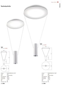 Redo 01-1970 - LED Stmievateľný luster na lanku ESSENCE LED/24W/230V CRI 90 biela
