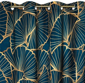 ZATEMŇOVACÍ ZÁVES NA KRÚŽKOCH LIMITED COLLECTION MUSA3 140X250 CM TMAVOMODRÁ