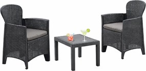 Záhradný set AKITA, 3-dielny, antracitová I.P.A.E-Progarden
