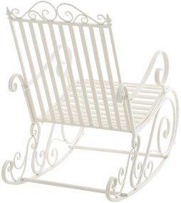 Kovové hojdacie kreslo Smile - Biela