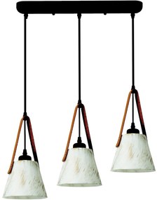 Luster na lanku 3xE27/40W/230V biela