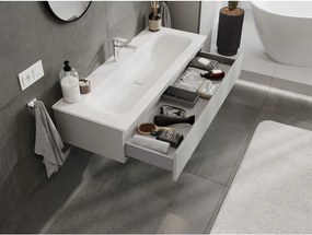 Mexen Orio, kúpeľňová skrinka 120 cm s umývadlom Vela, 1 zásuvka, šedá matná/biela matná, 91A10-12023-1-BF62-W23M01