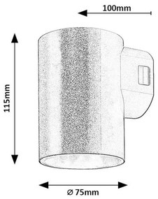 Rabalux 77154 vonkajšie nástenné LED svietidlo Urfa, 9W, IP65, čierna, 11,5 cm