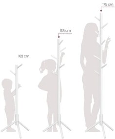 Stojanový vešiak LINEA biela