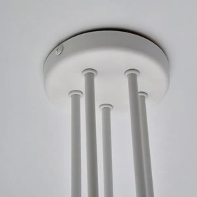 Prisadený luster MATYLDA 5xE27/60W/230V biela