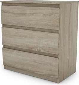 Zásuvková komoda Carlos 753S, dub sonoma, výška 80 cm