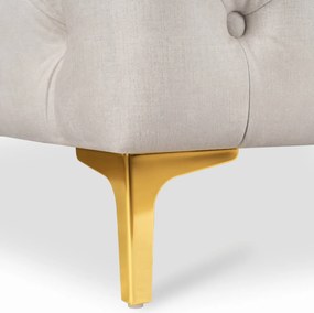 Kreslo MAVIOSA 1 – krémové zamatové moderné kreslo v glamour štýle