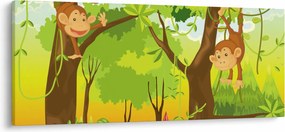 Obraz - Opičiaci (120x50 cm)