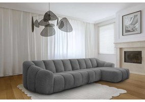 Sivá rohová pohovka (pravý roh/s leňoškou) Shell – Miuform