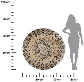 Koberec Iris, (fi) 120 cm, béžová/čierna