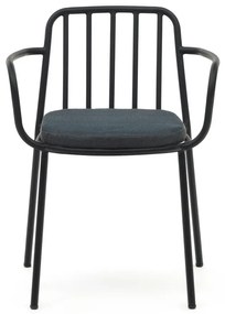 Čierna kovová záhradná stolička Bramant – Kave Home