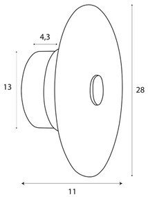 MAXLIGHT W0355 - LED Nástenné svietidlo ALLURE LED/5W/230V pr. 28 cm zlatá