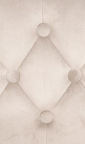 Barová stolička Dublin - zamat, biely rám Krémová