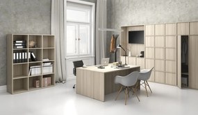 Kancelársky písací stôl FRAME, 160x80 cm, dub prírodný