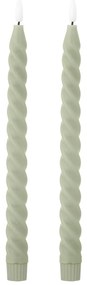 Bloomingville LED sviečka Ponza Green – set 2 ks